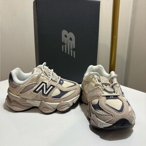 New Balance Kids Sneakers - Beige and Dark Blue